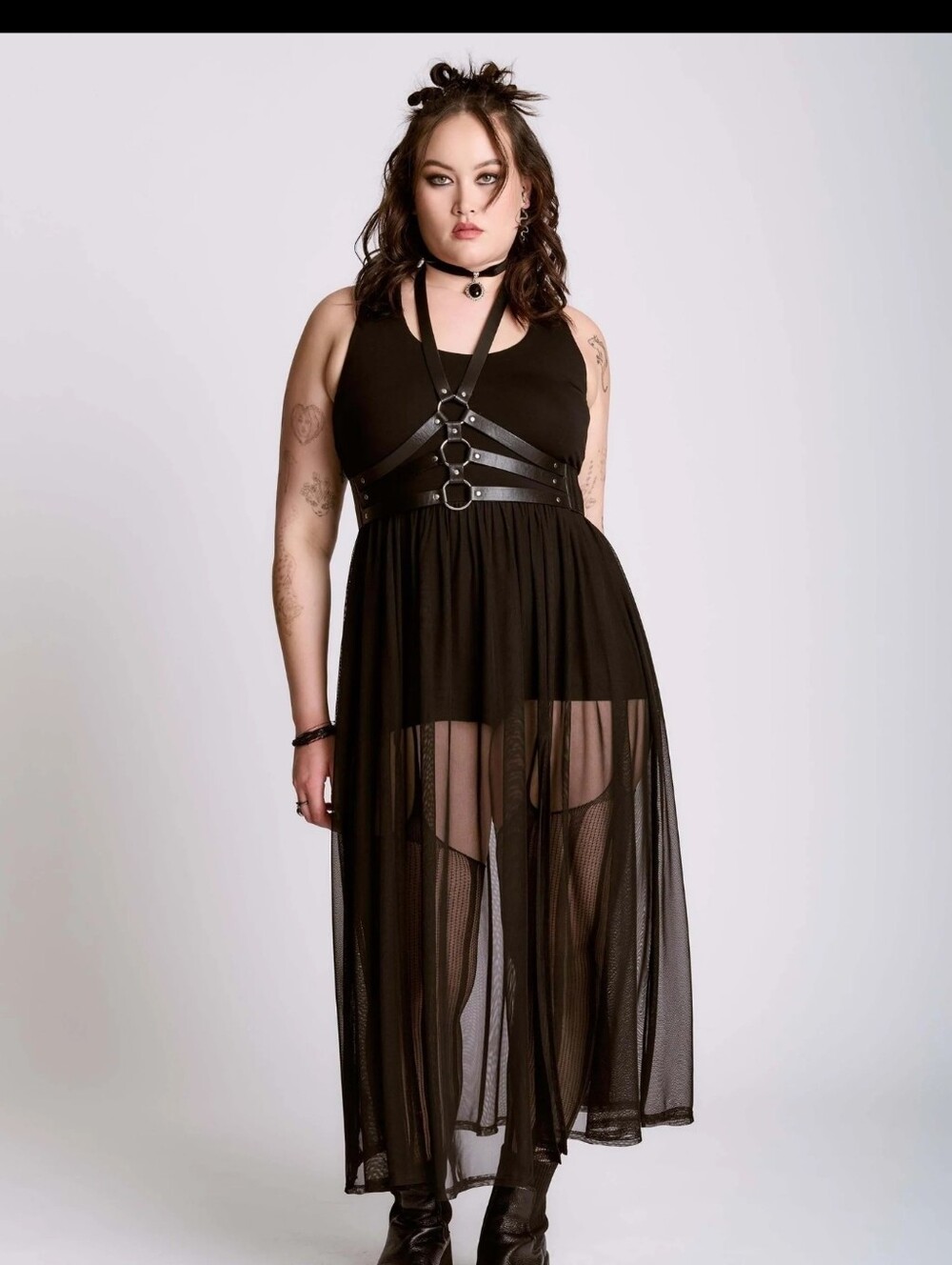 Midnight Hour 3x Mesh Maxi Romper